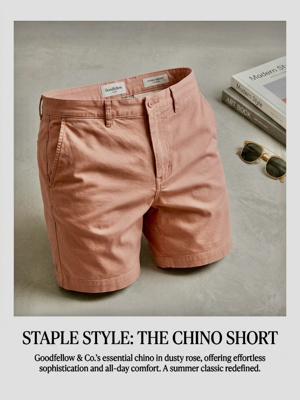 Goodfellow & Co Men's Dusty Rose Chino Shorts - Straight Fit